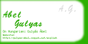 abel gulyas business card